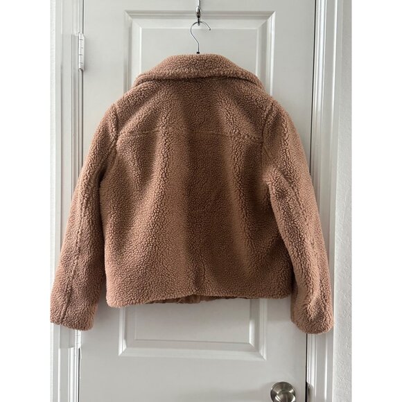 Teddy Fleece Bomber Jacket Soft Textured Outerwear By Divided H&M - Picture 2 of 6